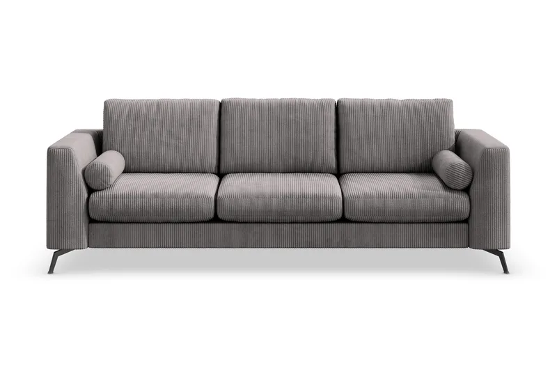 Ocean Lyx 4-seters Manchestersofa, Mørk grå