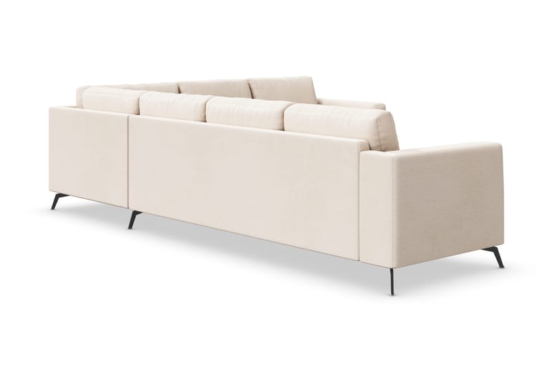 Ocean Lyx 5-seters Vendbar L-formet Hjørnesofa i Stoff - Beige - Møbler - Sofaer - Hjørnesofaer