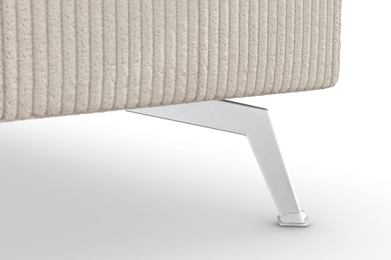 Ocean Lyx 6-seters Høyrevendt U-formet Sofa med Divan og Sjeselong + Fotskammel i Manchester - Beige - Møbler - Sofaer - Sofaer med sjeselong