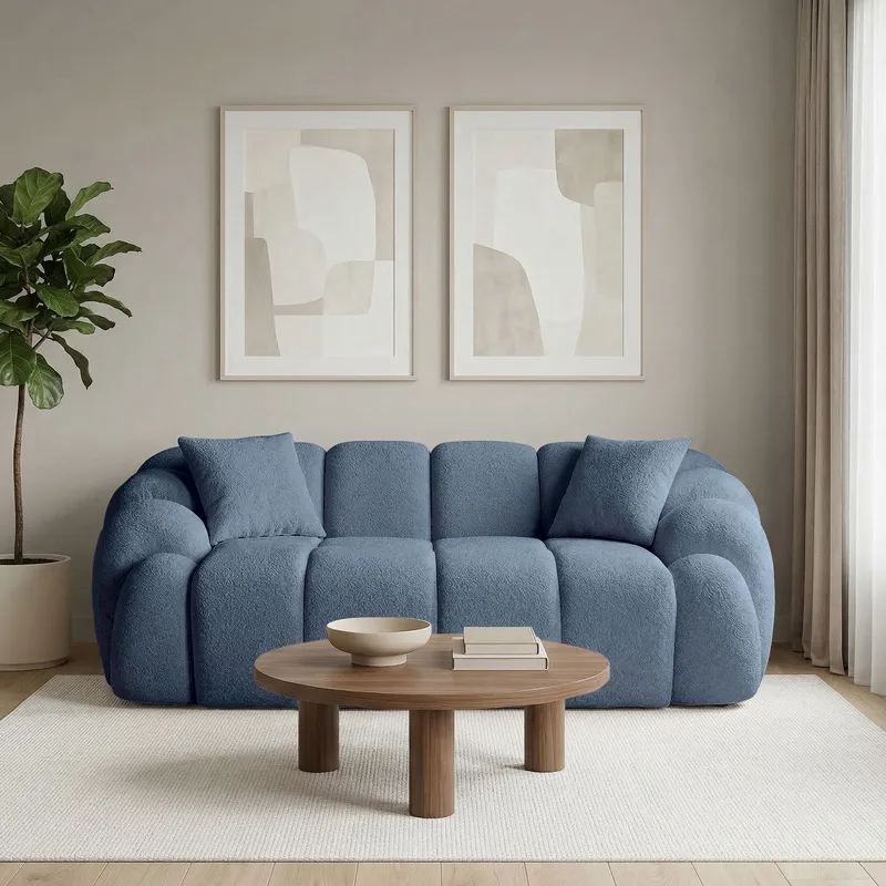 Octavio 2-seters sofa 199x70x80 cm - Marineblå - Møbler - Sofaer - 2 seter sofa