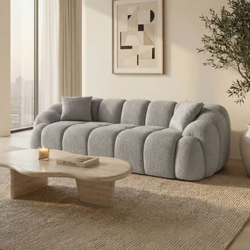 Octavio 3-seter Sofa Bobleformet i Stoff - Grå - Møbler - Sofaer - 3 seter sofa