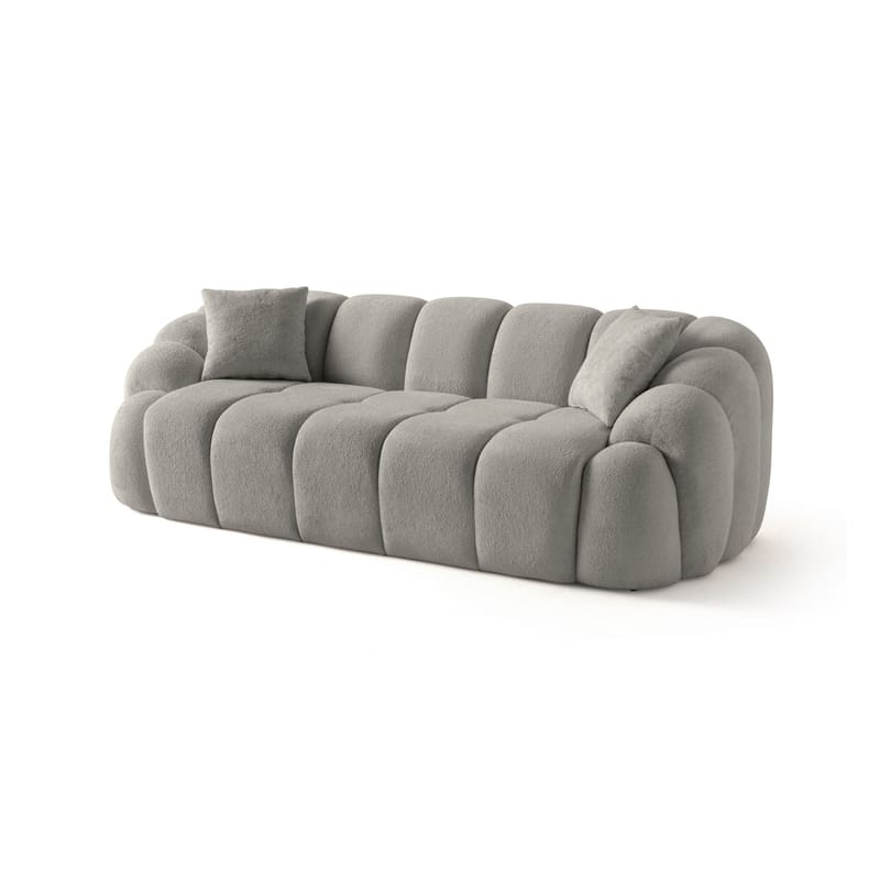 Octavio 3-seter Sofa Bobleformet i Stoff, Grå