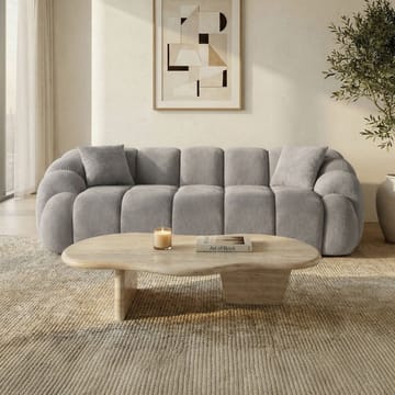 Octavio 3-seter Sofa Bobleformet i Stoff - Grå - Møbler - Sofaer - 3 seter sofa