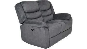 Olvani 2-seters reclinersofa i stoff, elektrisk - Grå - Møbler - Sofaer - Reclinersofaer