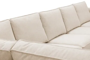 Optus 6-seters U-sofa med divan og sjeselong høyre - Beige - Møbler - Sofaer - U-sofa