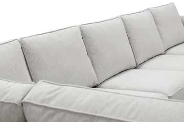 Optus 6-seters U-sofa med divan og sjeselong høyre - Lysegrå - Møbler - Sofaer - U-sofa