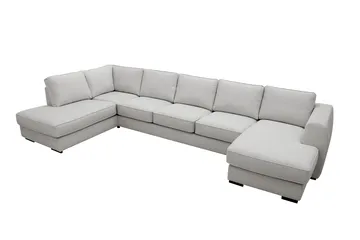 Optus 6-seters U-sofa med divan og sjeselong høyre - Lysegrå - Møbler - Sofaer - U-sofa