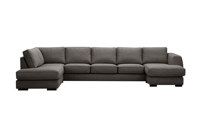 Optus 6-seters U-sofa med divan og sjeselong høyre, Mørkegrå