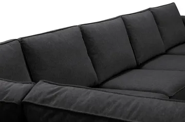 Optus 6-seters U-sofa med divan og sjeselong høyre - Svart - Møbler - Sofaer - U-sofa
