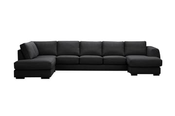 Optus 6-seters U-sofa med divan og sjeselong høyre - Svart - Møbler - Sofaer - U-sofa