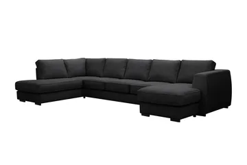 Optus 6-seters U-sofa med divan og sjeselong høyre - Svart - Møbler - Sofaer - U-sofa