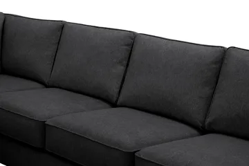 Optus 6-seters U-sofa med divan og sjeselong høyre - Svart - Møbler - Sofaer - U-sofa