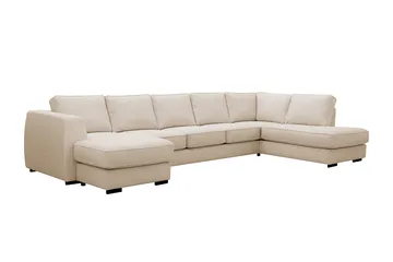 Optus 6-seters U-sofa med divan og sjeselong venstre - Beige - Møbler - Sofaer - U-sofa
