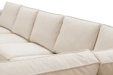 Optus 6-seters U-sofa med divan og sjeselong venstre - Beige - Møbler - Sofaer - U-sofa