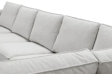 Optus 6-seters U-sofa med divan og sjeselong venstre - Lysegrå - Møbler - Sofaer - U-sofa