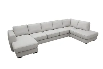Optus 6-seters U-sofa med divan og sjeselong venstre - Lysegrå - Møbler - Sofaer - U-sofa