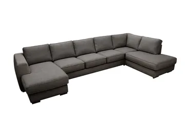 Optus 6-seters U-sofa med divan og sjeselong venstre - Mørkegrå - Møbler - Sofaer - U-sofa