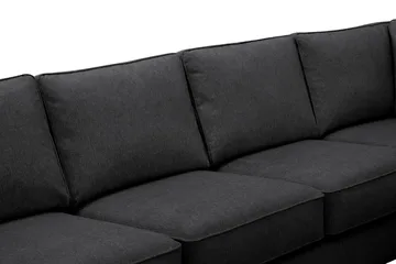 Optus 6-seters U-sofa med divan og sjeselong venstre - Svart - Møbler - Sofaer - U-sofa