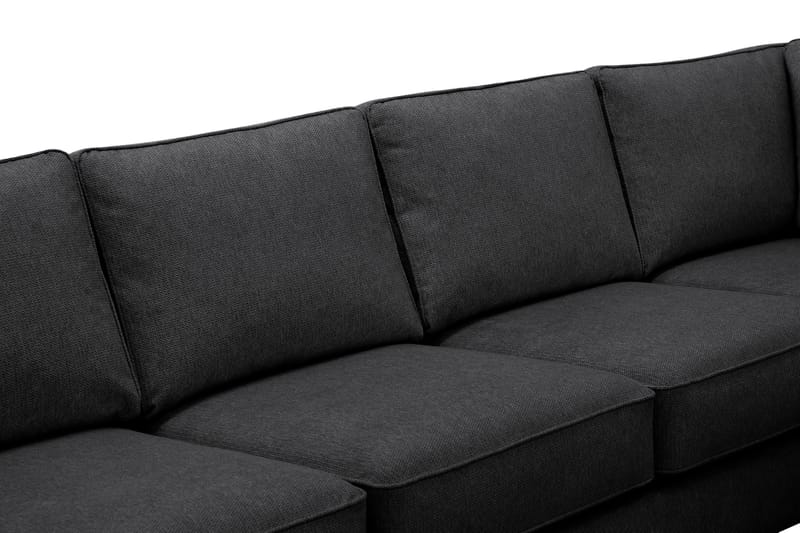 Optus 6-seters U-sofa med divan og sjeselong venstre - Svart - Møbler - Sofaer - U-sofa