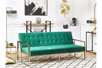 Ordsbo Sofa 3-seter - Gull/Grønn - Møbler - Sofaer - Fløyelssofaer