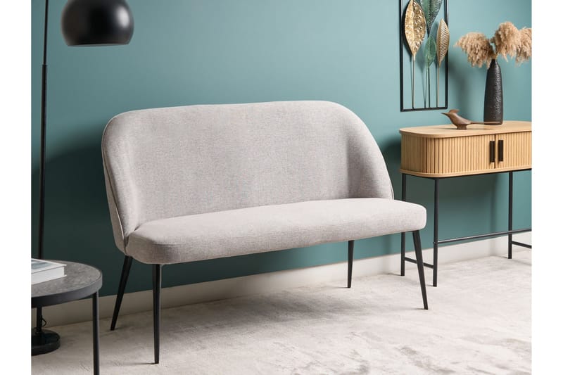 Osbyn 2-seter Sofa i Stoff med Metallben - Grå - Møbler - Sofaer - 2 seter sofa