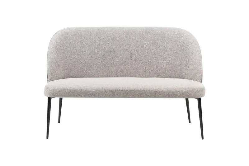 Osbyn 2-seter Sofa i Stoff med Metallben, Grå