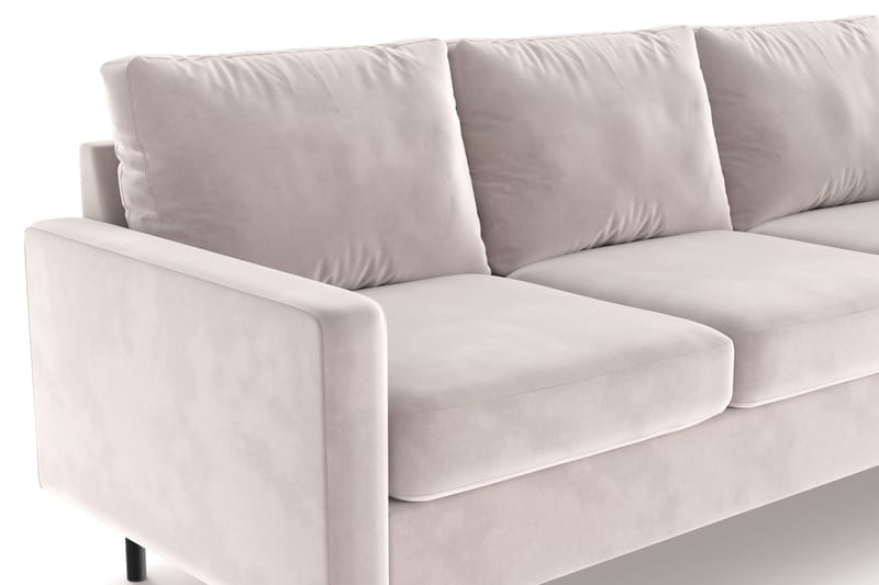 Peppe 3-seters Manchester Sofa 200 cm bred - Beige - Møbler - Sofaer - Fløyelssofaer