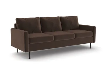 Peppe 3-seters Manchester Sofa 200 cm bred - Brun - Møbler - Sofaer - 3 seter sofa