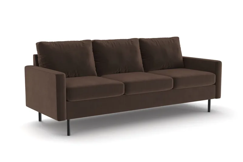 Peppe 3-seters Manchester Sofa 200 cm bred - Brun - Møbler - Sofaer - 3 seter sofa