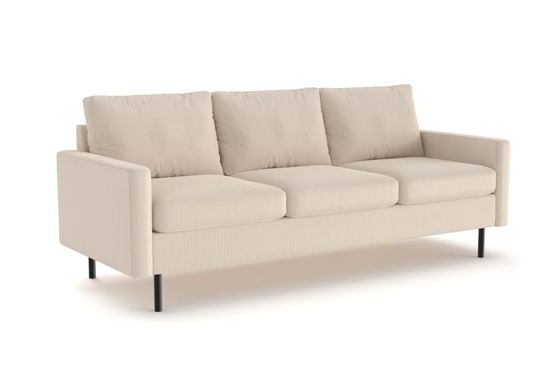 Peppe 3-seters Manchester Sofa 200 cm bred - Greige - Møbler - Sofaer - 3 seter sofa