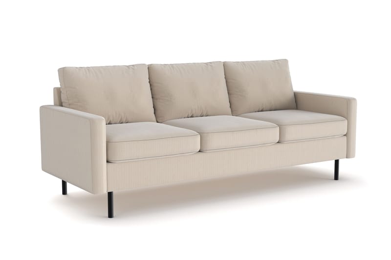 Peppe 3-seters Manchester Sofa 200 cm bred - Greige - Møbler - Sofaer - 3 seter sofa