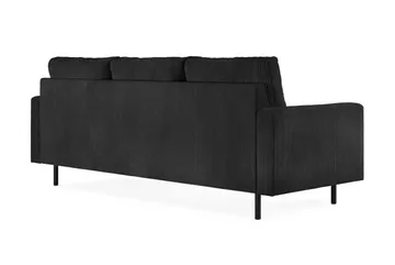 Peppe 3-seters Manchestersofa - Svart - Møbler - Sofaer - 3 seter sofa