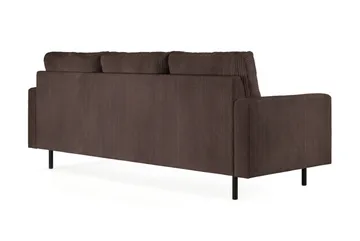 Peppe 3-seters Vendbar L-formet Divansofa i Manchester - Mørk brun - Møbler - Sofaer - Sofaer med sjeselong - 3 seters sofa med divan