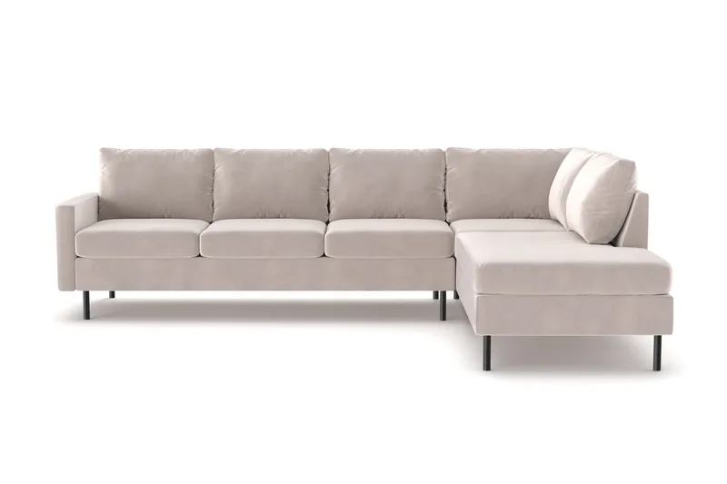 Peppe 4-seters Høyrevendt L-formet Sjeselongsofa i Manchester, Beige