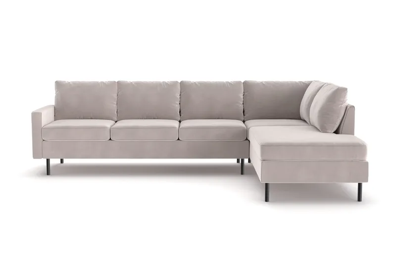 Peppe 4-seters Høyrevendt L-formet Sjeselongsofa i Manchester, Beige
