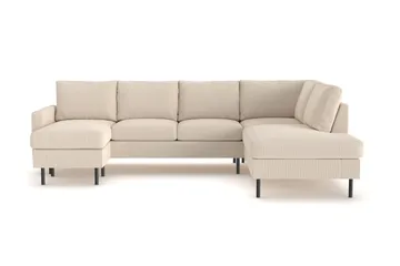 Peppe 4-seters Høyrevendt U-formet Sofa med Divan og Sjeselong i Manchester