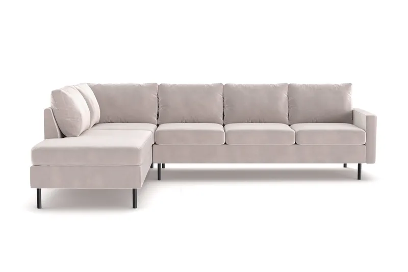 Peppe 4-seters Venstrevendt L-formet Sjeselongsofa i Manchester, Beige