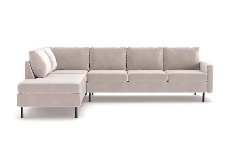 Peppe 4-seters Venstrevendt L-formet Sjeselongsofa i Manchester, Beige