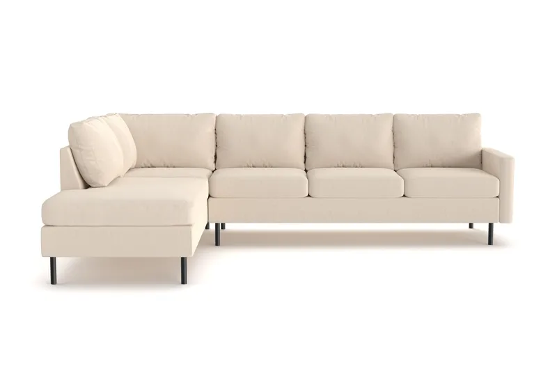 Peppe 4-seters Venstrevendt L-formet Sjeselongsofa i Manchester, Greige