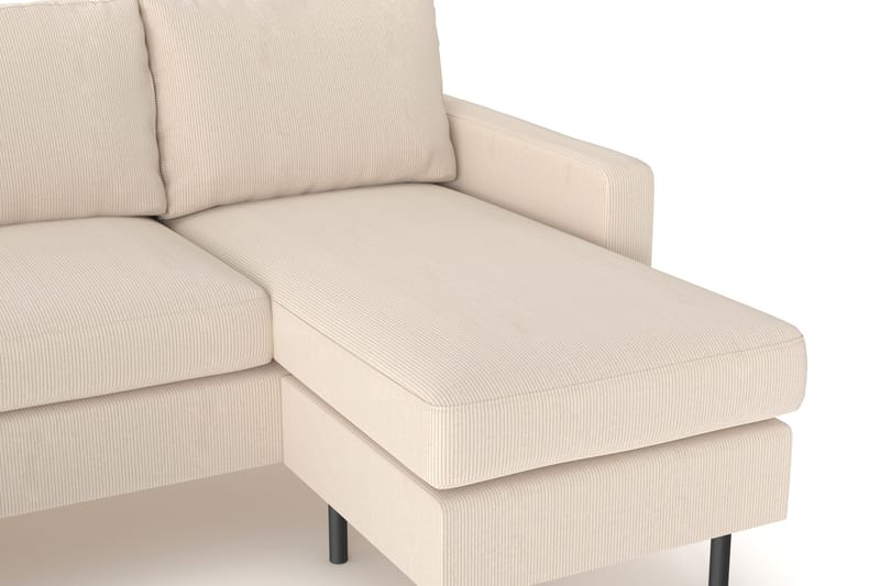 Peppe 4-seters Venstrevendt U-formet Sofa med Divan og Sjeselong i Manchester - Greige - Møbler - Sofaer - U-sofa