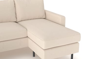 Peppe 4-seters Venstrevendt U-formet Sofa med Divan og Sjeselong i Manchester - Greige - Møbler - Sofaer - U-sofa