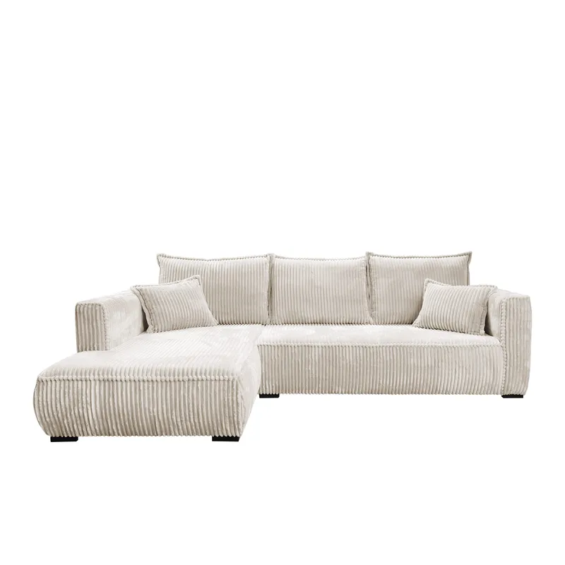 Puente 4-seters sofa med divan, beige