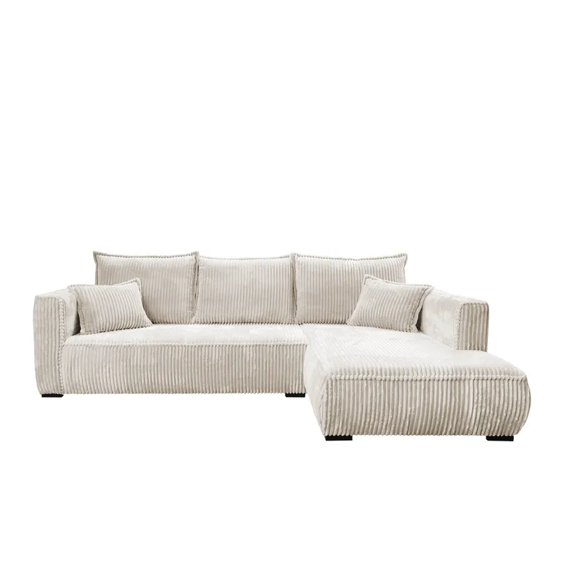 Puente 4-seters sofa med divan, beige