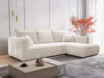 Puente 4-seters sofa med divan - beige - Møbler - Sofaer - Hjørnesofaer - Hjørnesofa med divan