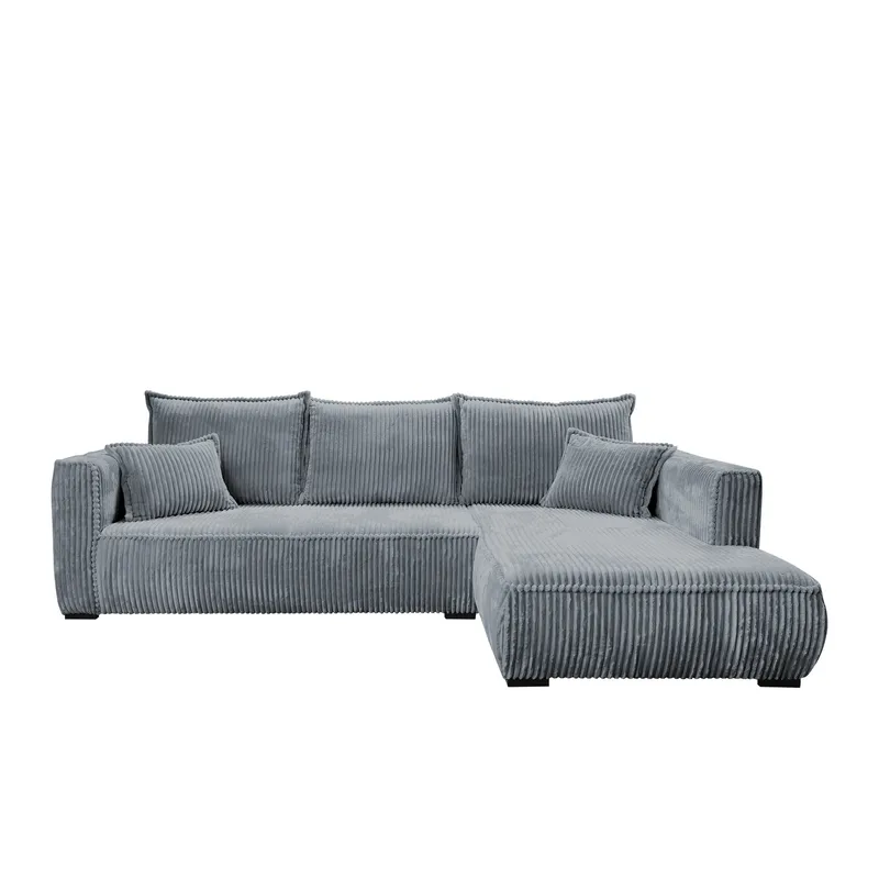 Puente 4-seters sofa med divan, blå
