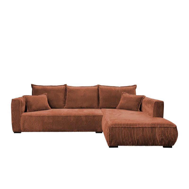 Puente 4-seters sofa med divan, brun