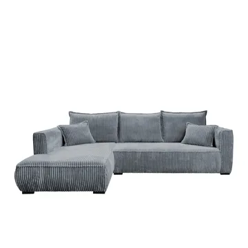 Puente 4-seters sofa med divan - grå - Møbler - Sofaer - Hjørnesofaer - Hjørnesofa med divan