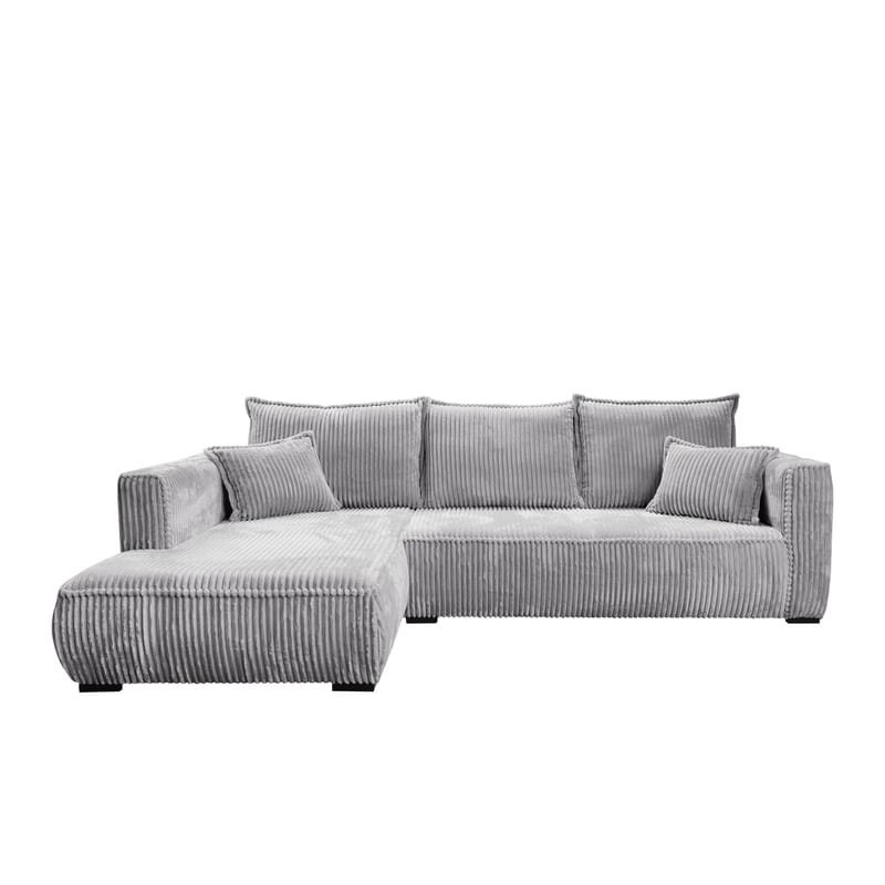 Puente 4-seters sofa med divan, lysegrå