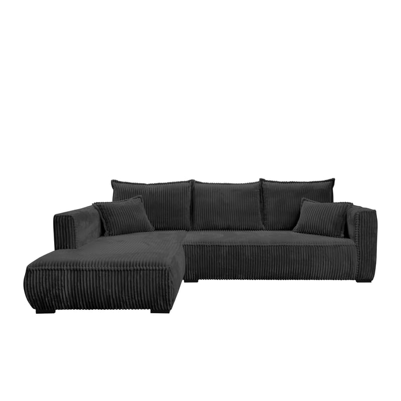 Puente 4-seters sofa med divan, svart