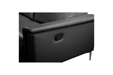 Reclinersofa med hjørne Loft24 Hjørnesofa 3-seter Loft24 Lund Svart Vänster - Møbler - Sofaer - Reclinersofaer